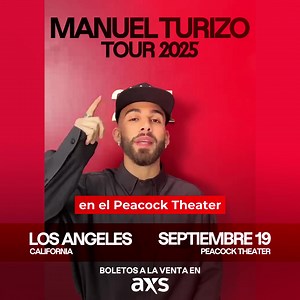 JUST ANNOUNCED: Manuel Turizo is bringing his 201 Tour to Peacock Theater on September 19 ! 🗝️🚪Let the party begin! Tickets are ON SALE NOW! 🎟️https://pckthr.la/manuelturizo25FB | Peacock Theater