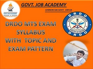 DRDO MTS Exam Syllabus with Topic and Exam Pattern