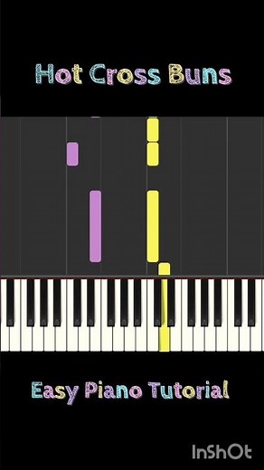 Hot Cross Buns - Easy Piano Tutorial