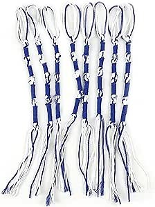 Cyprinus Carpio Jewish Traditional Tzitzits Set for Pants/Jeans Tzitzits Tassels Prayer Shawl Accessories Blue and White Home Decor Tassels with Hanging Hooks for Hebrew Men or Women