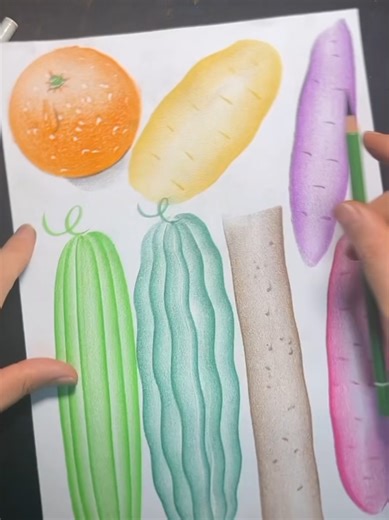 How to Draw Fruits and Vegetables Step by Step