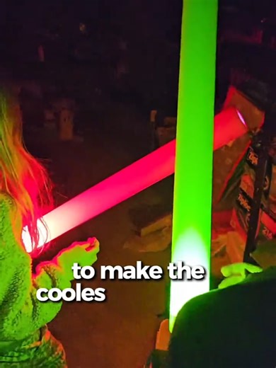 Grab some pool noodles at the Dollar Tree! Make sure to duct tape the flashlight to the handle lol. #poolnoodles #dollartreecraft #dollartreefinds #lightsabers #starwarskids