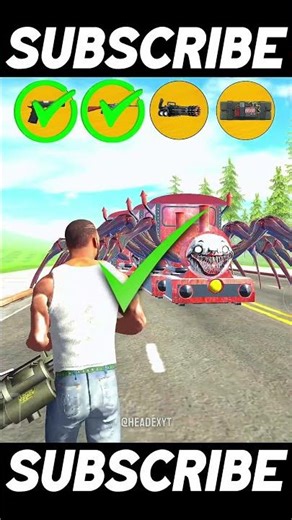 INDIAN BIKE DRIVING 3D GAME 🤯 ALL GUNS VS CHOO CHOO CHARLES 💥 | #shorts #gaming #challenge #gta |