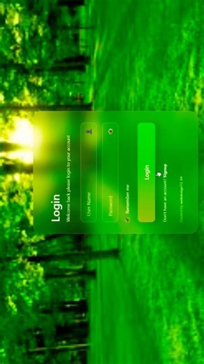 Nature Glass Login 🌿 ✨ | HTML CSS