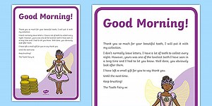 Tooth Fairy Letter