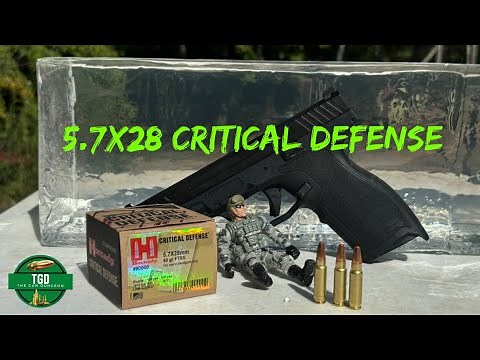 5.7x28 Hornady Critical Defense 40gr Clear Ballistics Gel Test | PSA Rock