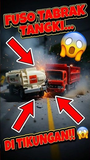 Sleepy! Fuso Crashes into 2 Tanker Trucks!