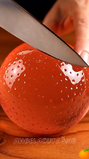 ASMR Glass Grapefruit Cutting 🍊 Crystal Citrus #ai #aiasmr #asmr #satisfying #relaxing #glasscutting #oddlysatisfying | Angela Cut ASMR