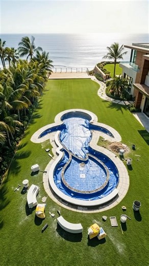 We Built a Giant Sea Creature Pool at a Beach Villa — Unreal Transformation!”