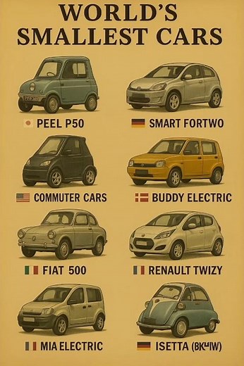 🚗 World's Smallest Cars You Won’t Believe Exist! 😱 #MiniCars #Shorts