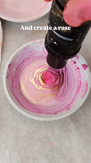 Inspiration can be found in the simplest things! Alcohol Ink Rose 🌹