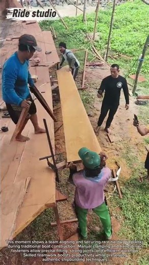 Rare Hardwood Traditional Boat Building | Teamwork in Handcrafted Wooden Vessel