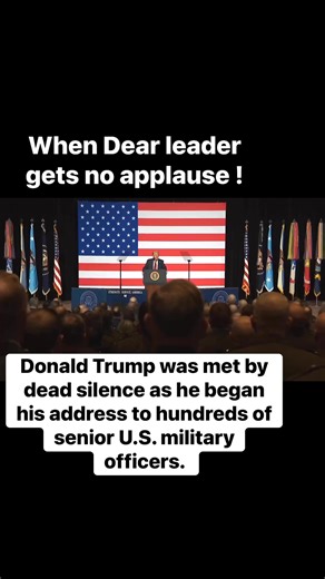 Donald Trump was met by dead silence as he began his address to hundreds of senior U.S. military officers. | Steve Peña