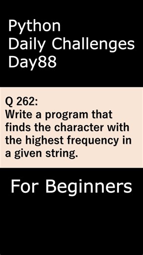 Python Daily Challenges Day088 For Beginners #programming #python #beginners