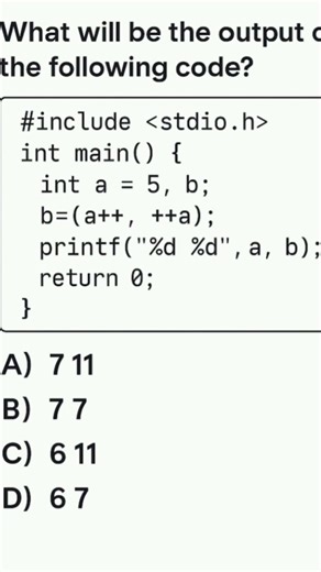 GATE Level C Programming Question | Pre & Post Increment Explained | C Language MCQ #cprogramming