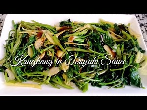How to Wash Kangkong (Swamp Cabbage) // Cooking Kangkong Recipe with Teriyake Sauce