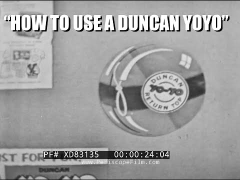“HOW TO USE A DUNCAN YOYO” 1950’S DUNCAN YOYO TOY INSTRUCTIONAL & ADVERTISING FILM XD83135