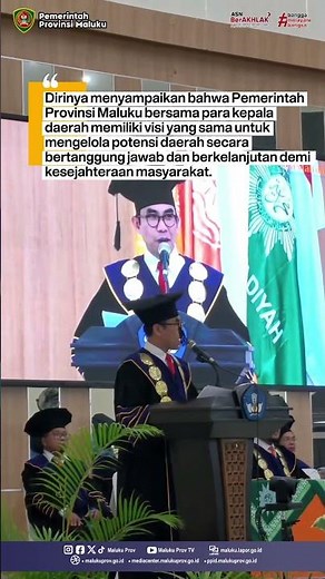 Gub Maluku Dorong Pembangunan Ekonomi Berkelanjutan Wisuda Perdana Universitas Muhammadiyah Maluku