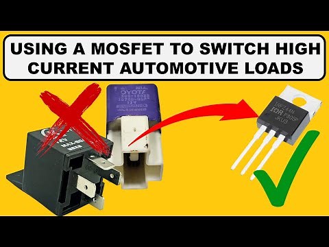 Use a MOSFET Transistor Instead of an Automotive RELAY to Handle Large Amounts of Current.