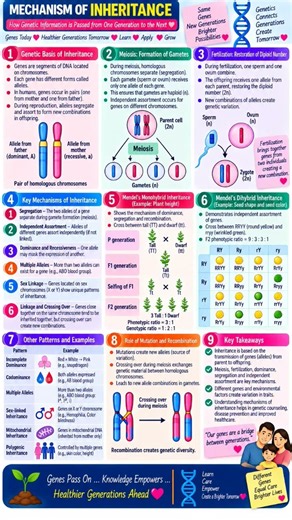 Mechanism of Inheritance | How Genetic Traits Are Passed from Parents to Offspring Genetics Nursing