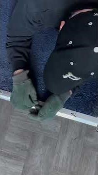 Installing a transition strip carpet to tile between rooms at threshold #DIY #Tile #Carpet #Trim