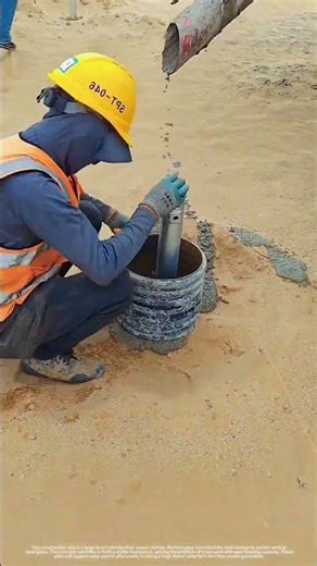 Construction of Desert PV Pile Foundations
