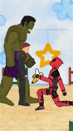 deadpool vs hulk #shorts #animation #viral