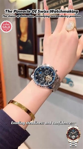 ✨ Swiss craftsmanship, the timeless legacy of watchmaking! ✨ ⌚ New Swiss automatic mechanical watches for men, precision movement enhanced water resistance, a true work of art on your wrist! 🔥 ✅ Swiss automatic mechanical movement, no battery required, automatic winding of the oscillating weight, feel the vital force of the mechanical rhythm! ⚙️💫 ✅ Swim in the rain without pressure, lifetime water resistance for peace of mind! 💦🏊♂️ ✅ Steel case with a shiny texture, transparent back to admir