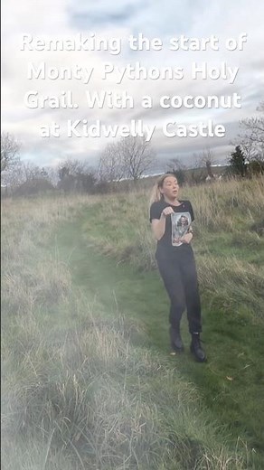 Recreating the start of Monty Pythons Holy Grail where it was filmed at Kidwelly Castle