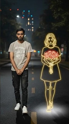 Glowing AI Girlfriend Video Editing | Viral AI Effect Tutorial | AI Girlfriend Glowing Effect#AIEdit