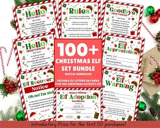 EDITABLE Elf Letter, Elf Welcome Letter, Elf Goodbye Letter, Elf Rules, Elf Warning, Elf Adoption, Elf Letter Set, Elf Accessories, Elf Kit - Etsy