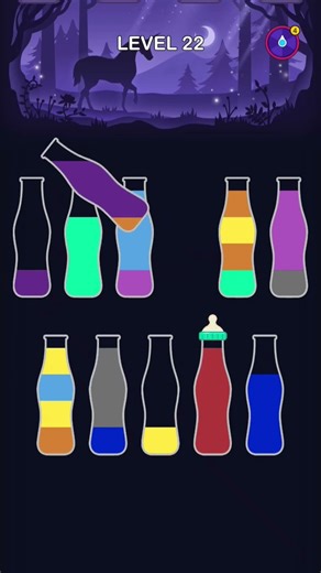 Water sort puzzle game level 22 #youtubeshorts #shorts #shortvideo