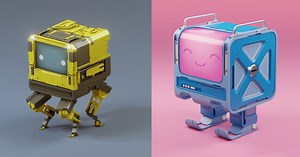 Creating Cute Box-Bots in Blender