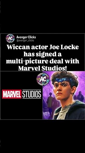 Wiccan returns! Joe Locke signs massive multi-picture deal with Marvel! 🔮✨🎬 #Marvel #Wiccan #Shorts
