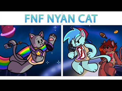Friday Night Funkin' VS Nyan Cat V1 FULL WEEK + Cutscenes - FNF AllGameplay Mods