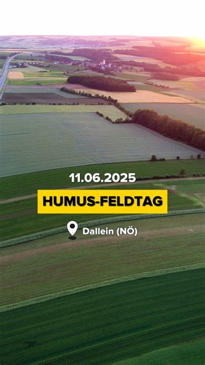 HUMUS Feldtag 2025 🌱🌿 Am 11. Juni am Biohof Forster in Dallein dreht sich alles um Bodenfruchtbarkeit, Humusaufbau und regenerative Landwirtschaft. Erlebe gemeinsam mit HUMUS Bewegung geballtes Wissen zu: ✅ Direktsaat, Bodengesundheit & Wasser-Effizienz ✅ Praxisnahe Stationen & Vorführungen ✅ APV Maschinenausstellung & Betriebseinblicke Mit dabei: Fachleute der HUMUS Bewegung Österreich und Gastgeber Gerhard Forster – für alle, die nachhaltige Landwirtschaft hautnah erleben wollen. 🎤 📍 Wann?