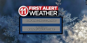 Low wind chills Thursday / Wintry mix Friday