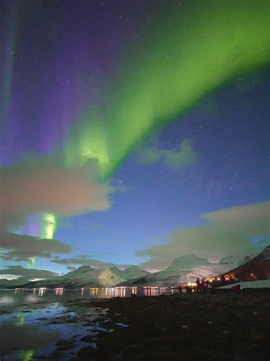 Aurora in twilight might be not the best for eyes, but for photography it is unique and beautiful 🔥 #norway #aurora #auroraborealis #northernlights #lapland