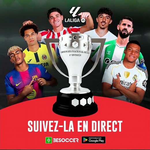Téléchargez l'application pour suivre en direct tous les matchs et toutes les infos sur...