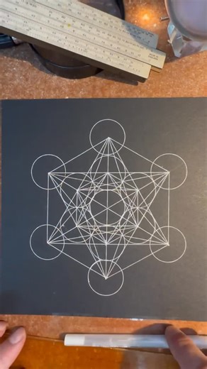 Natureofflowers Sacred Geometry on Instagram: "How to draw Metatron’s Cube from the Fruit of Life. Sacred Geometry 101. #howtodraw #sacredgeometry #metatronscube"