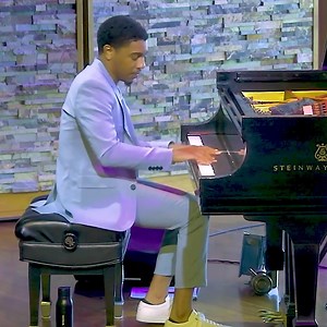 Congratulations to Christian Sands on today’s release of his outstanding album “Embracing Dawn!” Throwback to his visit to our Shalin Liu Performance Center in July 2021 ⛅️ He’s a favorite here at Rockport Music, and you can catch his return to our stage next Sunday, Oct. 6! Tickets: https://rockportmusic.org/christian-sands/ | Rockport Music