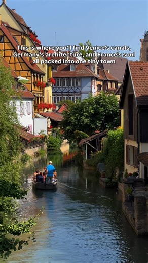 𝐃𝐫𝐢𝐬𝐡𝐭𝐢 | Road Trips & Unique Places on Instagram: "‼️ Location and details 👇🏻 Every building in this place is painted in pastels, flowers spill from the windows, and canals wind through the old town like a real life fairytale. 🚗 How to get here Train from Strasbourg (30 min) or drive through the Alsace wine route 🌸 What to do? Explore La Petite Venise…it’s the most photogenic part of town Visit the Maison Pfister, it’s one of the oldest houses here Try tarte flambée and local wines a