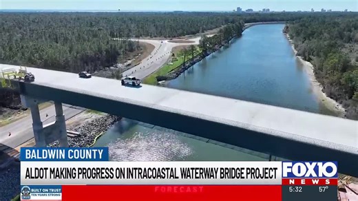 New Intracoastal Waterway bridge project nears summer completion in Baldwin County