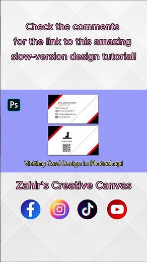 Modern Visiting Card Design in Adobe Photoshop – Full Tutorial (2025) #shortvideo