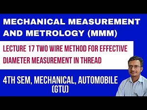Two wire method for effective diameter measurement in thread| MMM