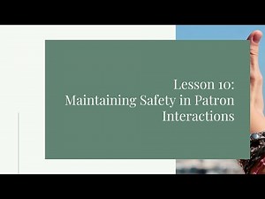 Creating a Trauma Informed Library - Module 3: Lesson 10