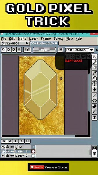 How to Make a GOLD TEXTURE in Aseprite in 30 Seconds (Pixel Art Tutorial)