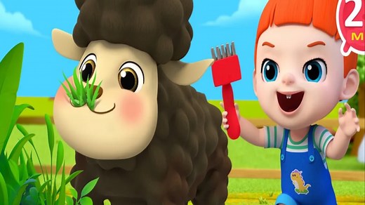 Baa Baa black sheep 咩咩黑羊|有趣的农场歌曲和动物 |童谣