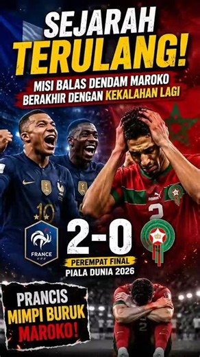 Prancis vs Maroko, Sejarah Terulang! Misi Balas Dendam Maroko Gagal Total!