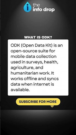 What is ODK? Open Source Mobile Data Collection Tool #theinfodrop #shorts
